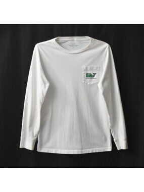 Vineyard Vines Graphic Gridiron Whale Pocket T Shirt Long Sleeve Football Small